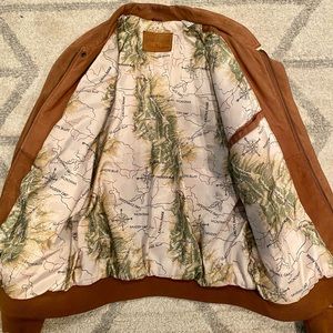 Vintage Leather Marlboro Map Jacket